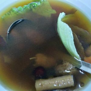 Double-boiled herbal soup at Yuan Xiang Vegetarian Food 圆香素食馆 - Changi in Central Singapore