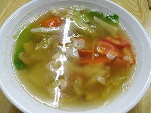 Salted vege tofu soup at Yuan Xiang Vegetarian Food 圆香素食馆 - Changi in Central Singapore