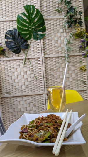 Black pepper udon at Yuan Xiang Vegetarian Food 圆香素食馆 - Changi in Central Singapore