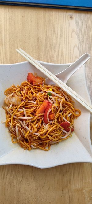 Mee-goreng $5.50 at Yuan Xiang Vegetarian Food 圆香素食馆 - Changi in Central Singapore