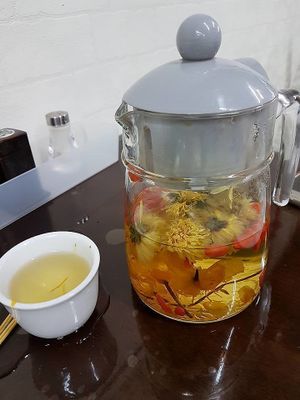 Flower tea at Yuan Xiang Vegetarian Food 圆香素食馆 - Changi in Central Singapore