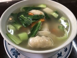 Dumpling soup  at Yuan Xiang Vegetarian Food 圆香素食馆 - Changi in Central Singapore