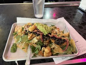 Wakey Bakey with crispy tofu and black beans  at girlsgirlsgirls Burritos in Lexington