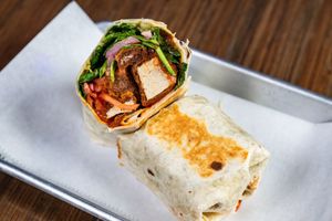 Vegan BabyBull Burrito at girlsgirlsgirls Burritos in Lexington