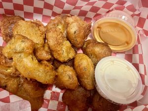 Fried pickles  at The Bayside Cafe in Everett