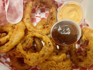 Onion rings at The Bayside Cafe in Everett