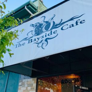 The Bayside Cafe sign  at The Bayside Cafe in Everett