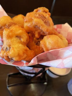 Fried mushrooms  at The Bayside Cafe in Everett