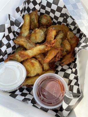 Fried pickles  at The Bayside Cafe in Everett
