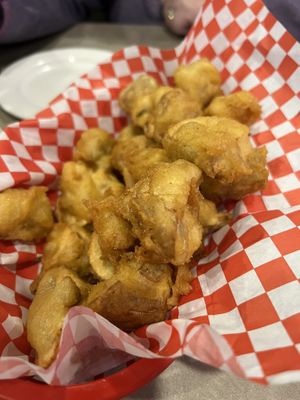 Fried mushrooms   at The Bayside Cafe in Everett