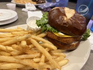 Fishless burger   at The Bayside Cafe in Everett