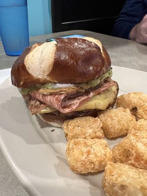 Bacun burger  at The Bayside Cafe in Everett
