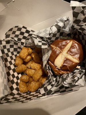 Bbq pulled porkless sandwich   at The Bayside Cafe in Everett