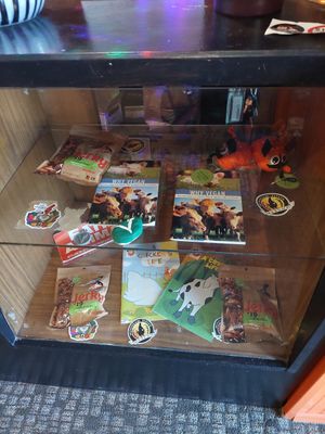 Vegan propaganda at The Bayside Cafe in Everett