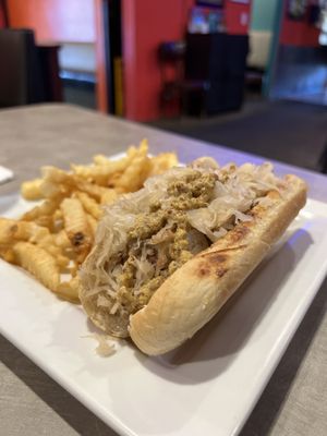 German Brat  at The Bayside Cafe in Everett