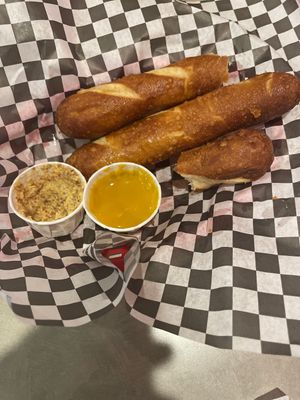 The Pretzel Sticks are incredible  at The Bayside Cafe in Everett