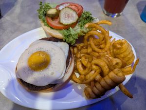 Egg Burger at The Bayside Cafe in Everett