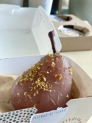 Blueberry Osmanthus Poached Pear at Friends of Years in New Territories