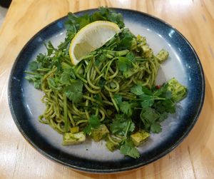 Cilantro Pesto Spaghetti 芫茜⻘醬意粉

 at Friends of Years in New Territories