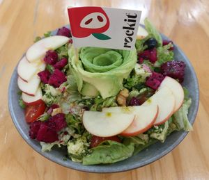 Avocado Blueberry Apple Ginger Salad 牛油果藍莓火龍果蘋果薑汁沙律 at Friends of Years in New Territories