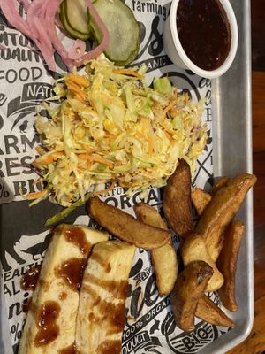 Tofu bbq meal  at Strawberry Tree in Kaikoura