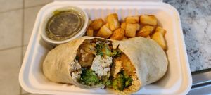 Vegan burrito at Good Truckin' Diner in Lansing