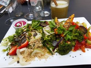 Vegan salad at La Source du Barisart in Spa
