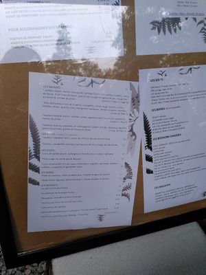 Menu at La Source du Barisart in Spa