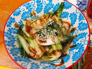 Pak choi, delicious at B8 in Dorchester