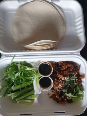 crispy bbq 'duck' pancakes at B8 in Dorchester