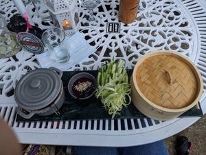 vegan duck pancakes 😋 at B8 in Dorchester