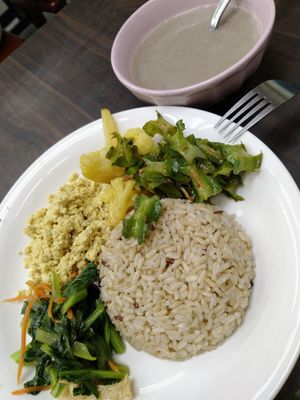 糙米饭套餐$6.50 at Tian Yuan 田园健康食品 in Central Singapore