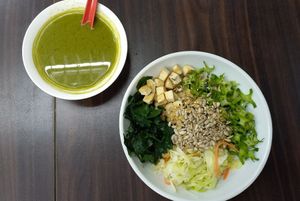 Thunder tea rice at Tian Yuan 田园健康食品 in Central Singapore
