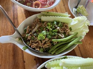   at Tae Sook Vegan Food in Bangkok