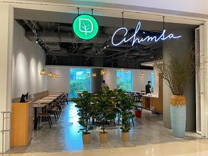 Shop front at Ahimsa Buffet 無肉食 in New Territories