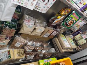 Selling countless of vegetarian products at Teng Yang Vegetarian and Organic Products in Central Singapore