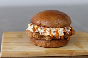 Spicy Buffalo Chick'n Burger   at Nosh Cravings in Doha