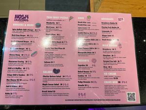 I tried the Guac burger (black beans), little Mac cheese and passion fruit mojito - 60QR combo (£13.40). Fresh, tasty and Cheap.  Excellent service and attention.  Thanks  at Nosh Cravings in Doha