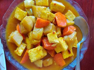 Curry tofu at Garden Fresh in Palo Alto