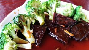 Orange Veggie Beef at Garden Fresh in Palo Alto