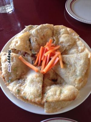 Their scallion pancakes at Garden Fresh in Palo Alto