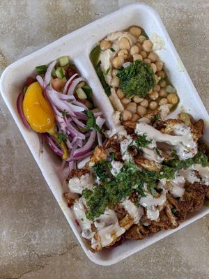 Cauliflower schwarma platter at Tamam - Upper East Side in New York City