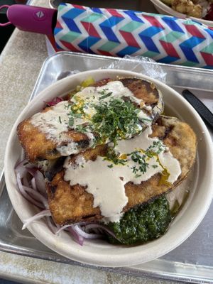 Eggplant platterr  at Tamam - Upper East Side in New York City