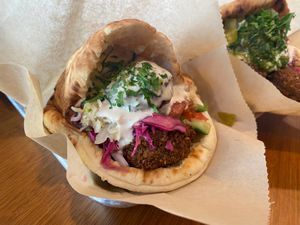 Falafel pita sandwich at Tamam - Upper East Side in New York City