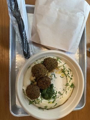 Hummus falafel bowl  at Tamam - Upper East Side in New York City