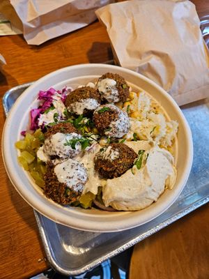Falafel platter at Tamam - Upper East Side in New York City