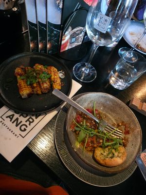 Vegan cornrib and Italian dish at Van Sprang in Ermelo
