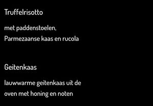Menu at Van Sprang in Ermelo