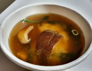 Miso soup with mushrooms at OSushi in Dusseldorf