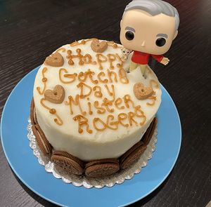 Peanut butter dog cake (special request)  at Mud Pie Stand in Sacramento